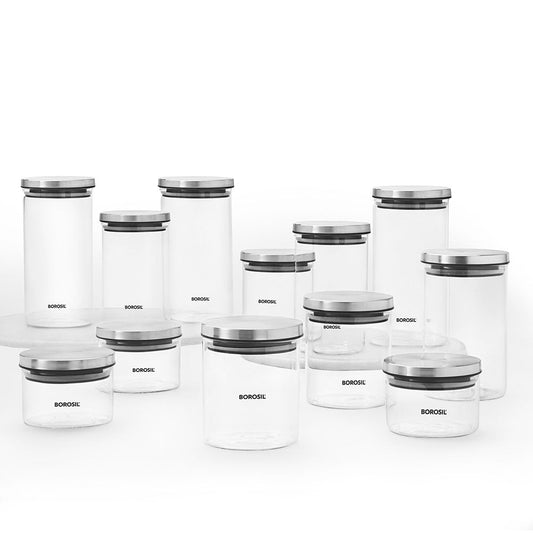 Borosil Classic Jar Set of 12