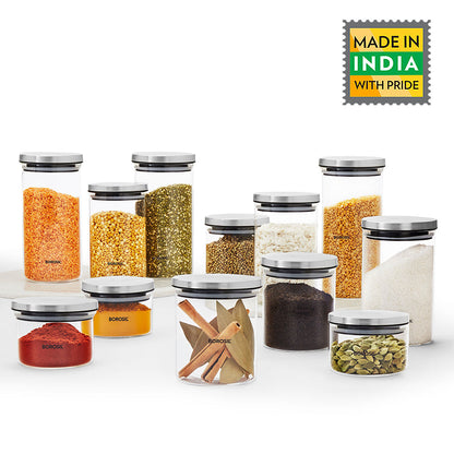 Borosil Classic Jar Set of 12