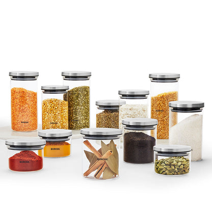 Borosil Classic Jar Set of 12