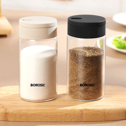 Borosil Glass Salt & Pepper Jar Set