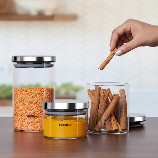 Borosil Classic Storage Jar Set of 3