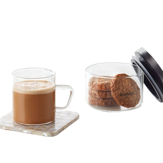 Borosil Classic Jar + Classic Mug