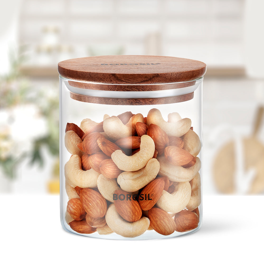Borosil Classic Jar with Wooden Lid - Personalise