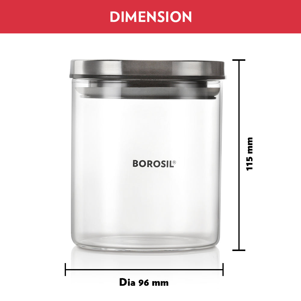 Borosil 3 Classic Jars w Wooden Tray