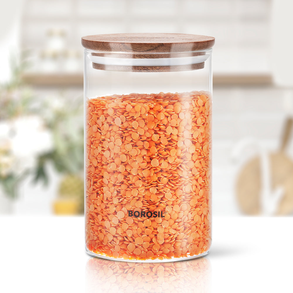 Borosil Classic Jar with Wooden Lid - Personalise