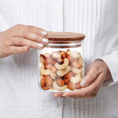 Borosil Classic Jar with Wooden Lid - Personalise