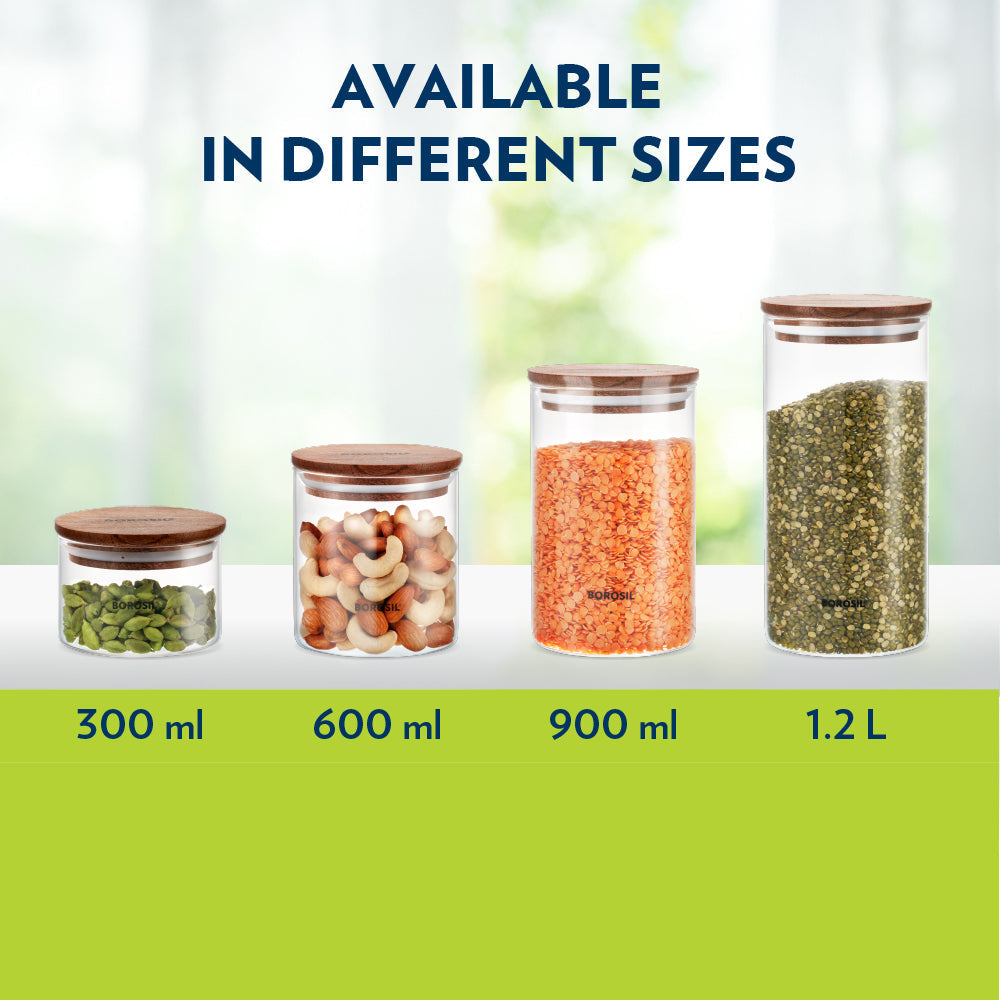 Borosil Classic Jar with Wooden Lid - Personalise