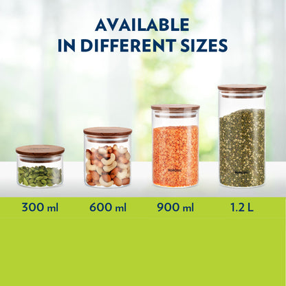 Borosil Classic Jar with Wooden Lid - Personalise