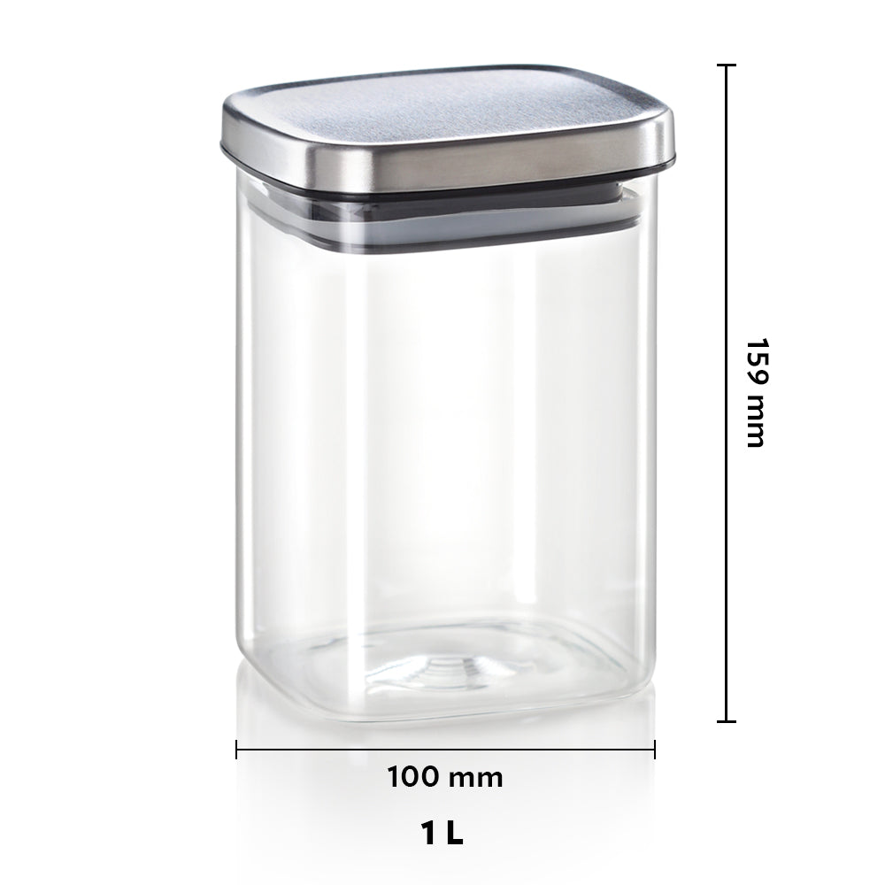 Borosil Classic Square Jar