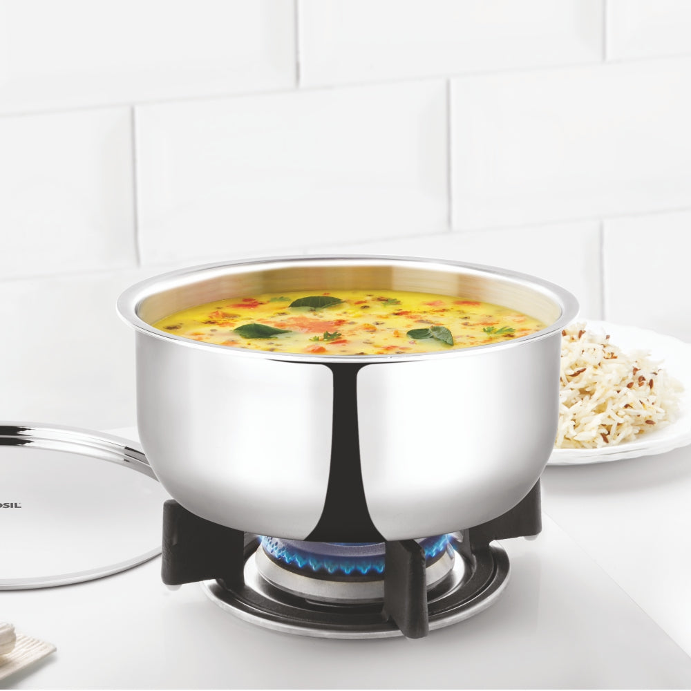 Borosil Cookfresh SS Triply Tope w Lid