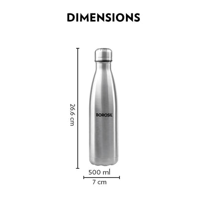 Borosil Bolt Double Wall Bottle - CP