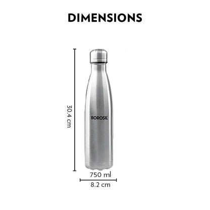 Borosil Bolt Double Wall Bottle - CP