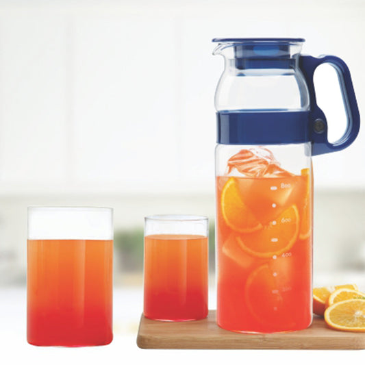 Borosil Aqua Set with 1.3L Jug, Large