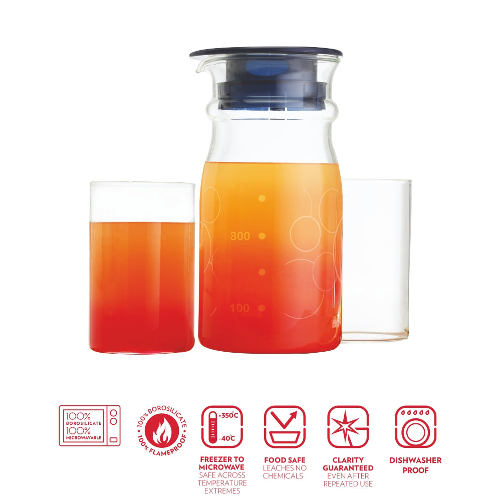 Borosil Aqua Set with 600 ml Jug