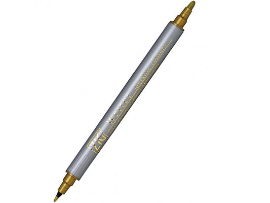 ZIG WRITER Dual tip 0.5 - 1.2MM METALLIC GOLD Marker